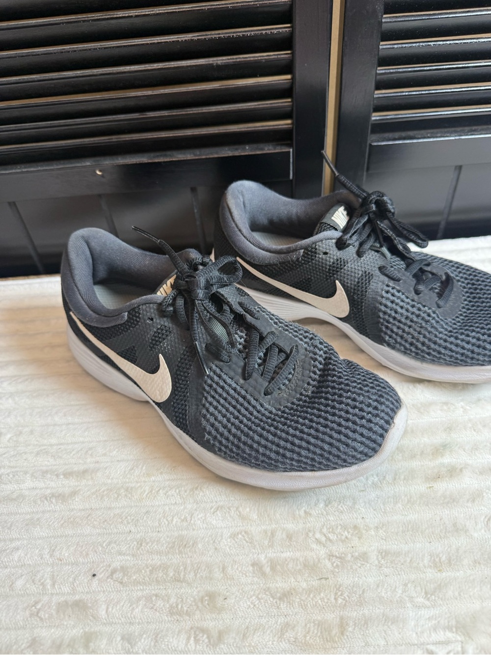Nike Kids Gray and White Athletic Sneakers